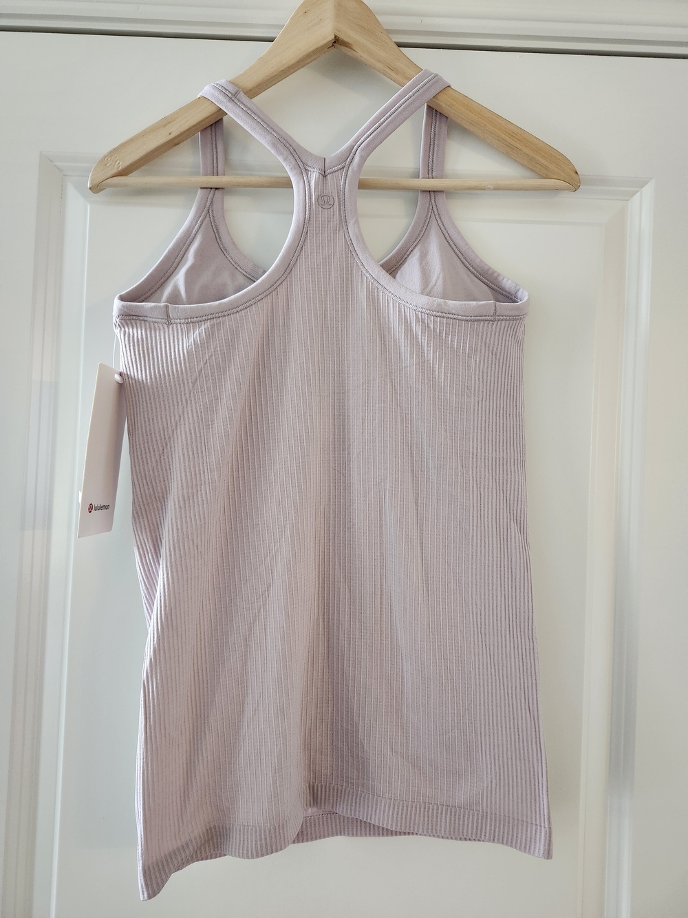 NWT Lululemon Ebb to Street Ribbed Tank Top Pink Lavender Size 8 - Picture 4 of 5